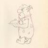 The Flintstones "The Girls' Night Out" Fred Flintstone Production Drawing (1961) - ID: may23558 Hanna Barbera
