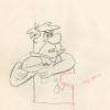 The Flintstones "The Girls' Night Out" Fred Flintstone Production Drawing (1961) - ID: may23568 Hanna Barbera