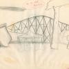 The Flintstones "The Girls' Night Out" Background Layout Drawing (1961) - ID: may23576 Hanna Barbera