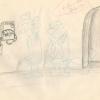 The Flintstones "The Girls' Night Out" Fred Flintstone Background Layout Drawing (1961) - ID: may23588 Hanna Barbera
