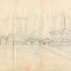 The Flintstones "The Girls' Night Out" Carnival Background Layout Drawing (1961) - ID: may23593 Hanna Barbera