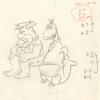 The Flintstones “Frankenstones: House Wars” Fred and Dino Production Drawing (1981) - ID: may23657 Hanna Barbera